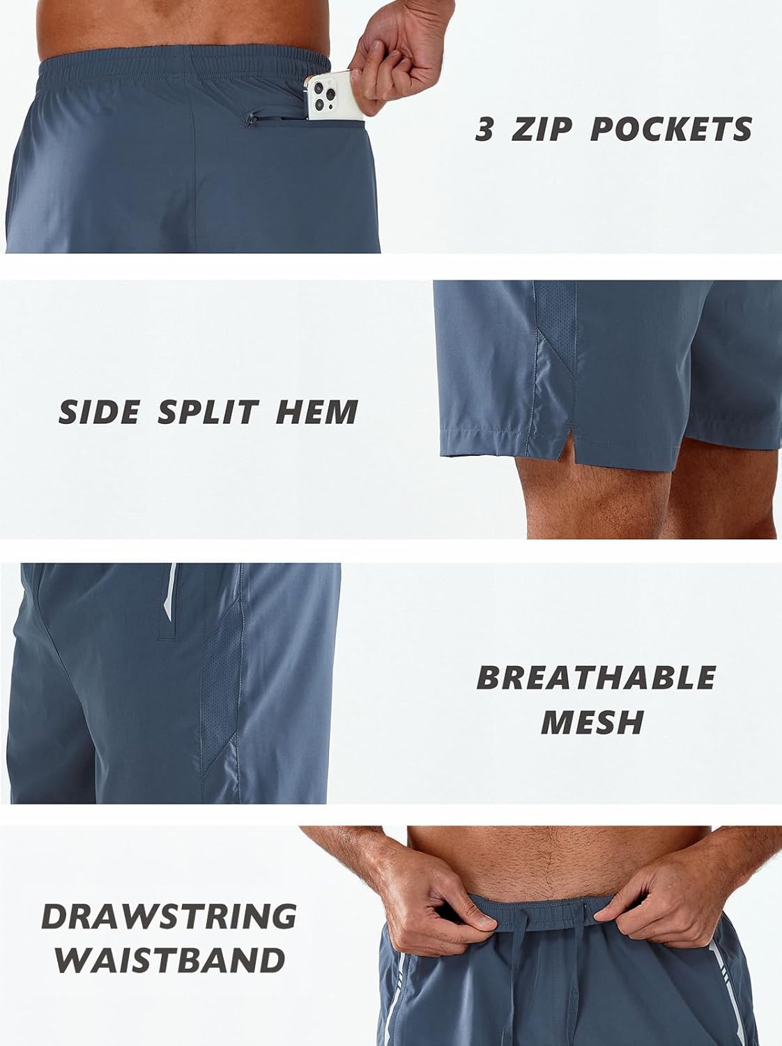 NORTHYARD Men's Athletic Running Shorts - Quick Dry Workout & Gym Shorts | 5"/7"/9" Options
