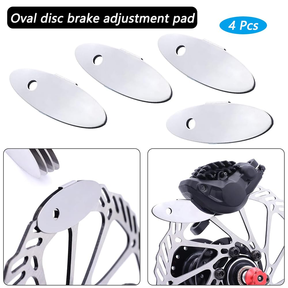 LHMYTREE Rotor Truing Fork Bike Disc Alignment Tool Bicycle Brake Wrench,3 Slot Bicycle Brake Wrench,and 8 PCS Bicycle Disc Brake Pads Adjusting Tool (Arc and Ellipse Shape),Used for Mountain Bikes.