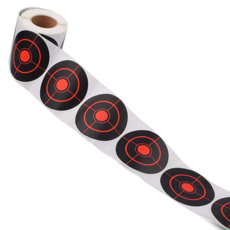 SKLK-SEL 3" Reactive Paper Targets 250 Pcs Splatter Targets Stickers Targe with Fluorescent Yellow for Shooting Range for BB Gun, Pellet Gun, Airsoft, Rifle Shooting Practice (Round-Red)