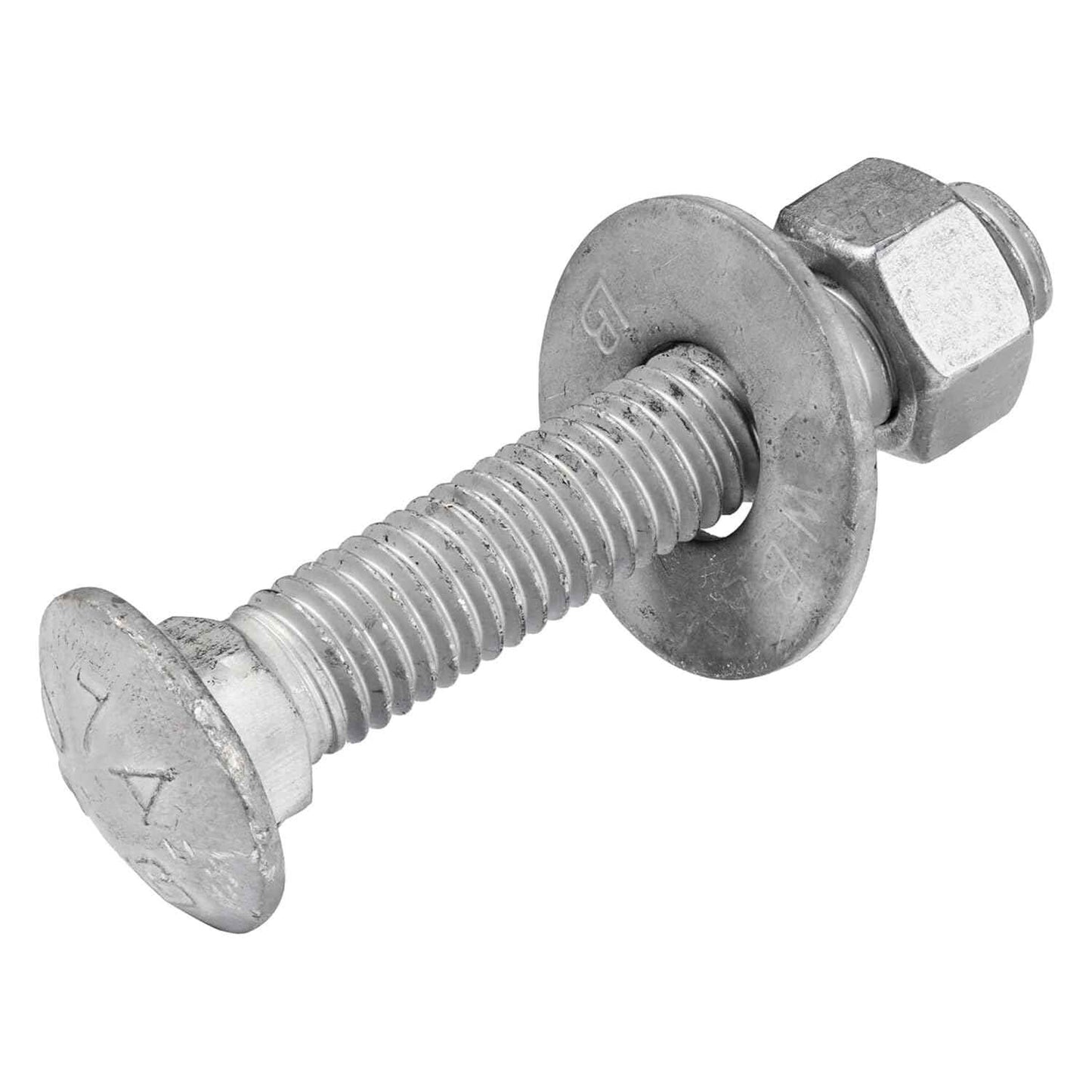 Galvanized Carriage Bolt Kit - 25 Pack 1/2" x 6" with Washers & Hex Nuts for Outdoor Use