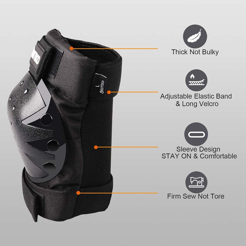 Adult-Youth-Kids Knee-Elbow-Pads Wrist-Guards - Skateboard Roller Inline Ice Skate BMX Bike Scooter Protective Gear Set