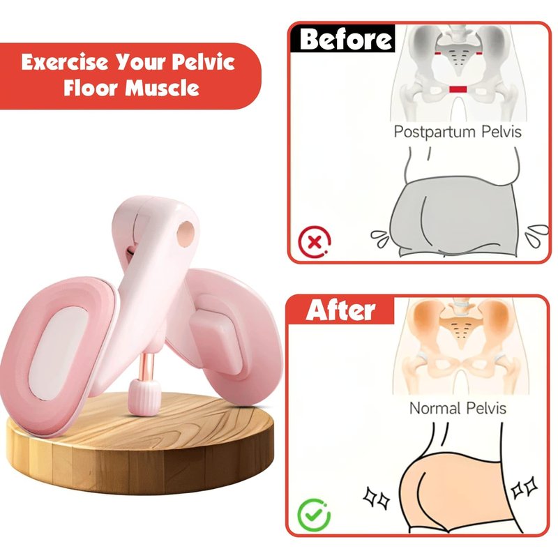 Thigh Trainer Thigh Exerciser for Women, 15-70lb Adjustable Resistance Inner Thigh Exerciser with Soft Pads, Thigh Trainer for Pelvic Floor Muscle Repair, Kegel Exercise