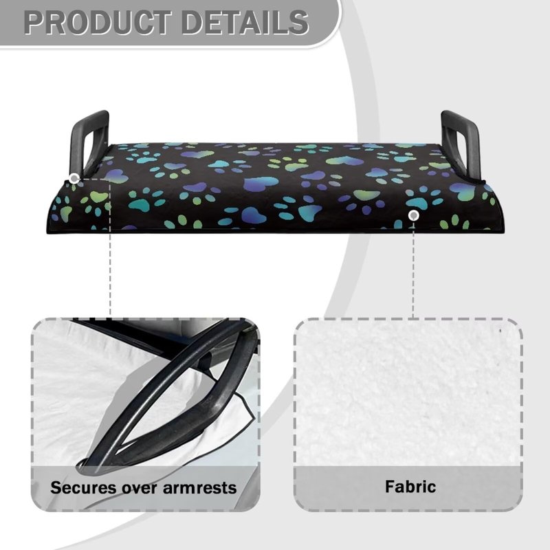 Mintulipy Dog Paws Golf Cart Seat Covers Universal Golf Cart Accessories for Summer Outdoors 50×30.9 Inches Seat Cushion for Club Car Sightseeing Car