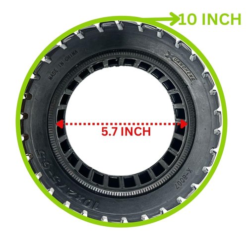 Size 10x2.75~70/65-6.5 Airless Solid Scooter Tire – Never Flat, Non-Puncture Tubeless Replacement forEMove Cruiser, Evercross H5, Iscooter Ix3, Hiboy Titan and More
