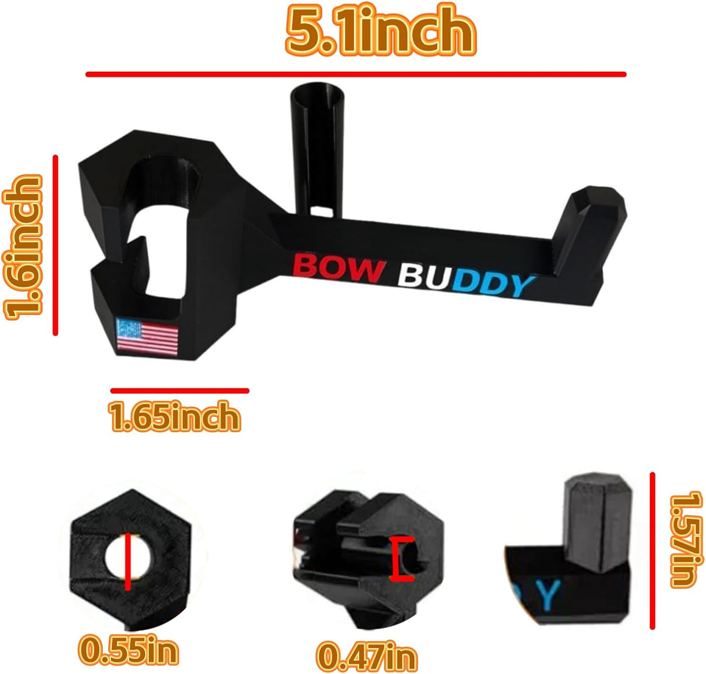 Skiennix Portable Twist-On Headrest Bow Hanger - Secure Mount for SUV & Truck, Ideal for Hunting Gear Organization