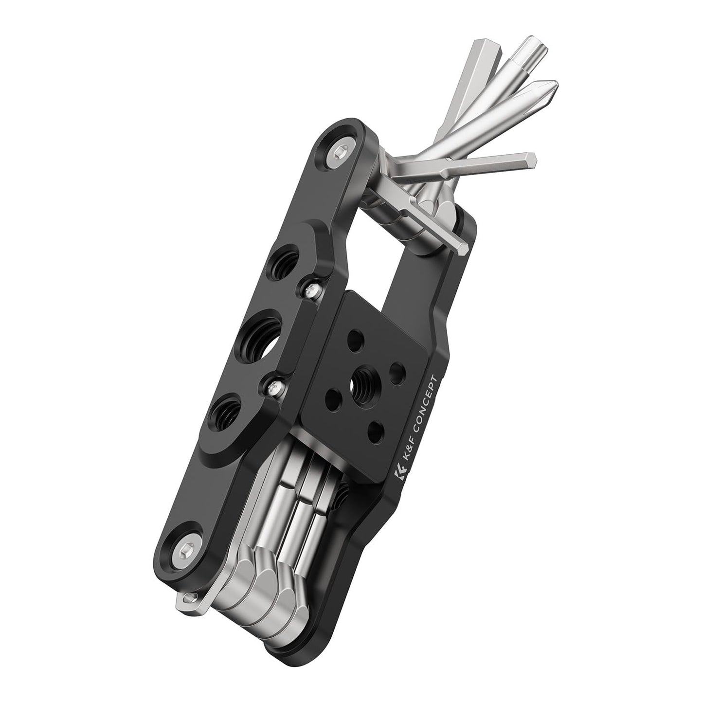 K&F CONCEPT Folding Hex Key Set with Screwdrivers, Portable Screwdriver Set Folding Allen Wrench Set for Assembly of Photographic Equipment Repair of Bicycles.