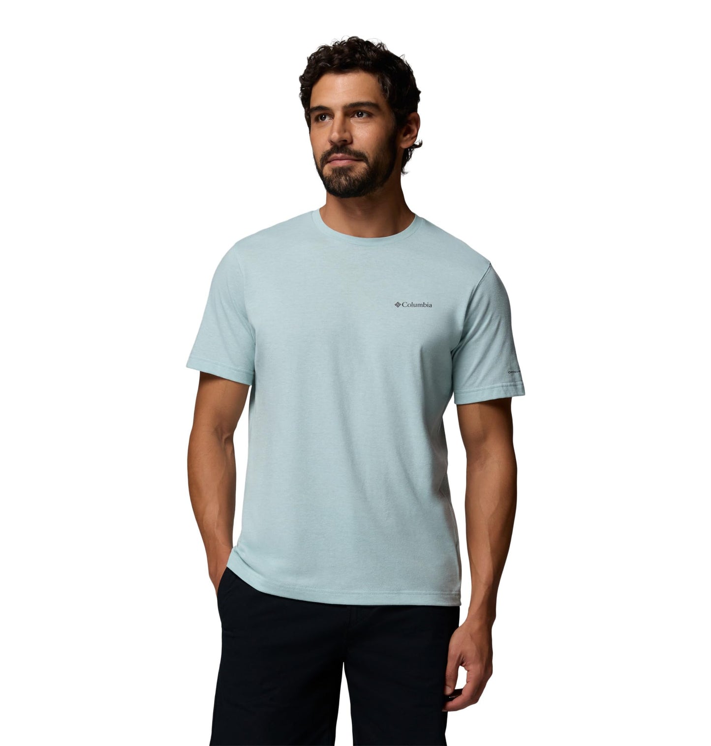 Columbia Men's Thistletown Hills Short Sleeve T-Shirt, Crushed Blue/Heather, X-Large
