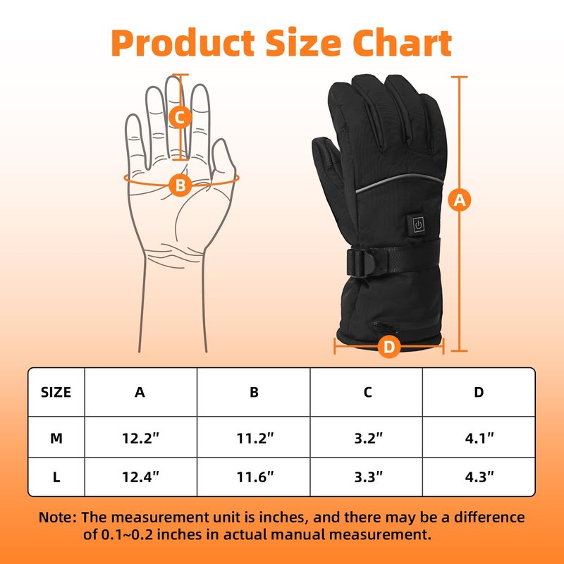 Heated Gloves, 5V 5000mAh Rechargeable Battery Waterproof & Upgrade Non-Slip with Arthritis Raynaud's Relief, Winter Handwarmer - for Driving, Outdoor, Daily Use & Gifts