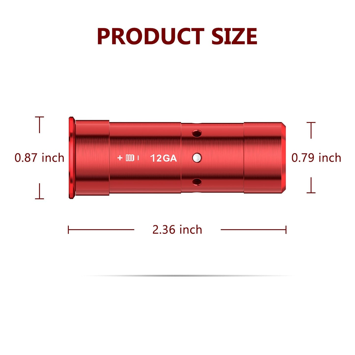 EZshoot 12 Gauge Laser Bore Sight 12GA Red Laser Bore Sights with 9 Batteries