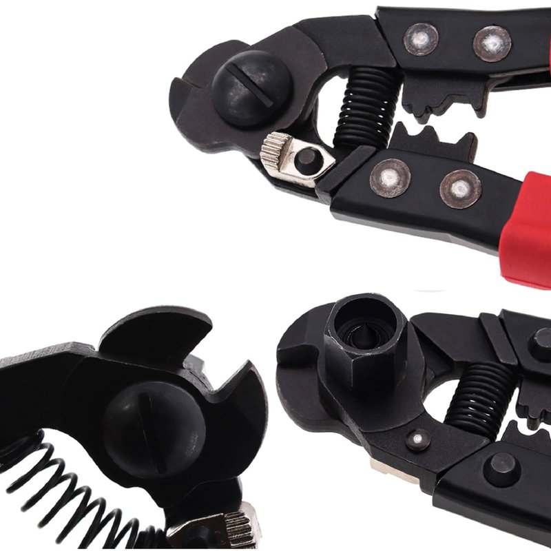 ACCUFINE 5 in 1 Bike Cable Cutter and Crimper Bike Cable Housing Cutter and Crimper with End Caps Colored