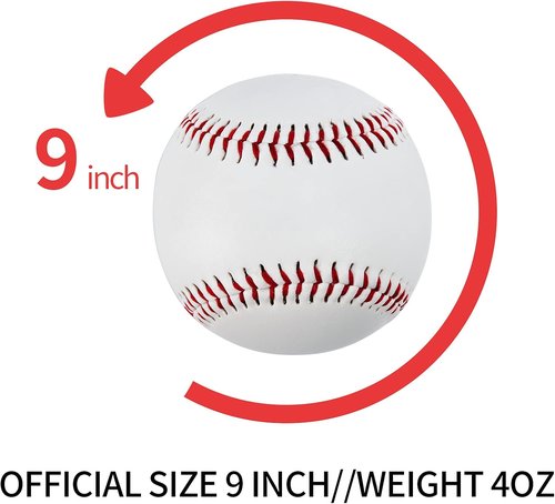 GKK Baseball 12-Pack Training Balls - 9-Inch Tee Ball Safety Baseballs for Youth & Adult Practice