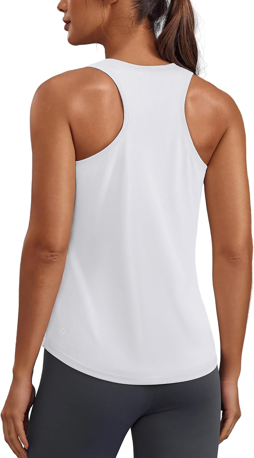 PINSPARK Soft Workout Tank Tops - UPF 50+ Quick Dry Racerback Athletic Shirts for Women | Ideal for Yoga & Gym
