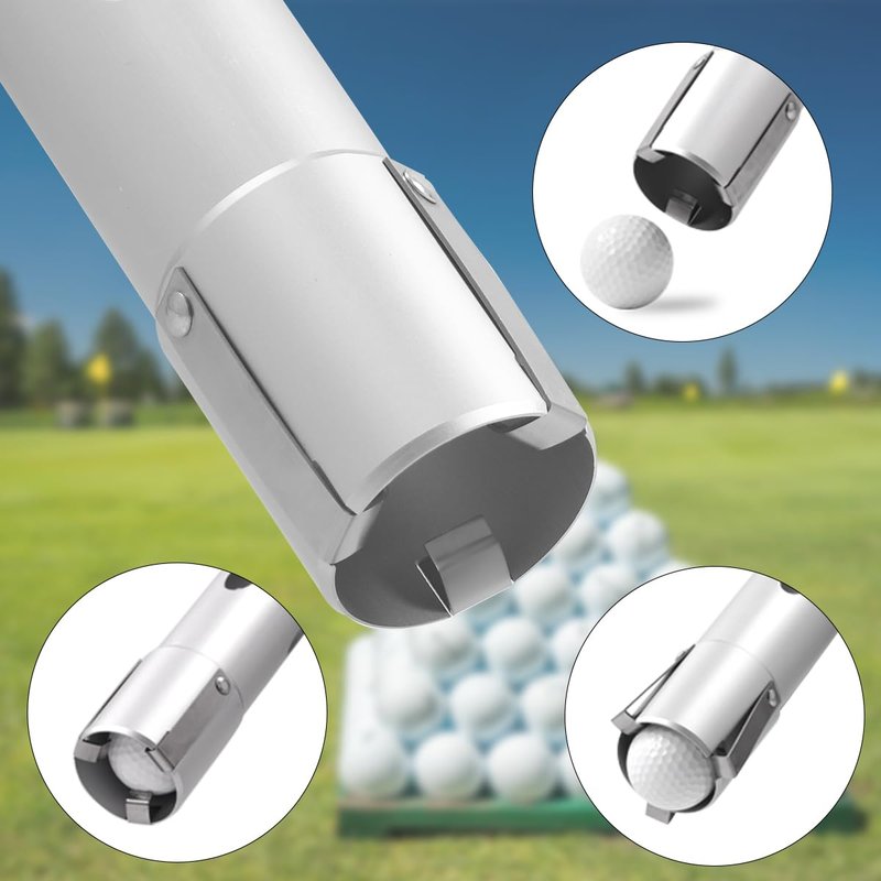 HOW TRUE Golf Ball Shag Bag With Detachable Aluminum Alloy Tube, Ball Retriever, Hold up to 70 Balls