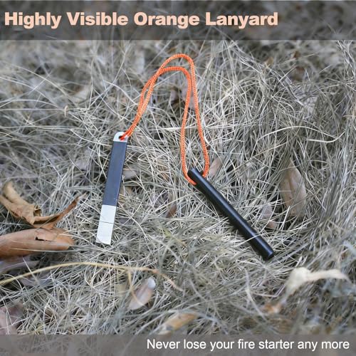 4-Inch Ferrocerium Fire Starter Rod with Stainless Steel Striker