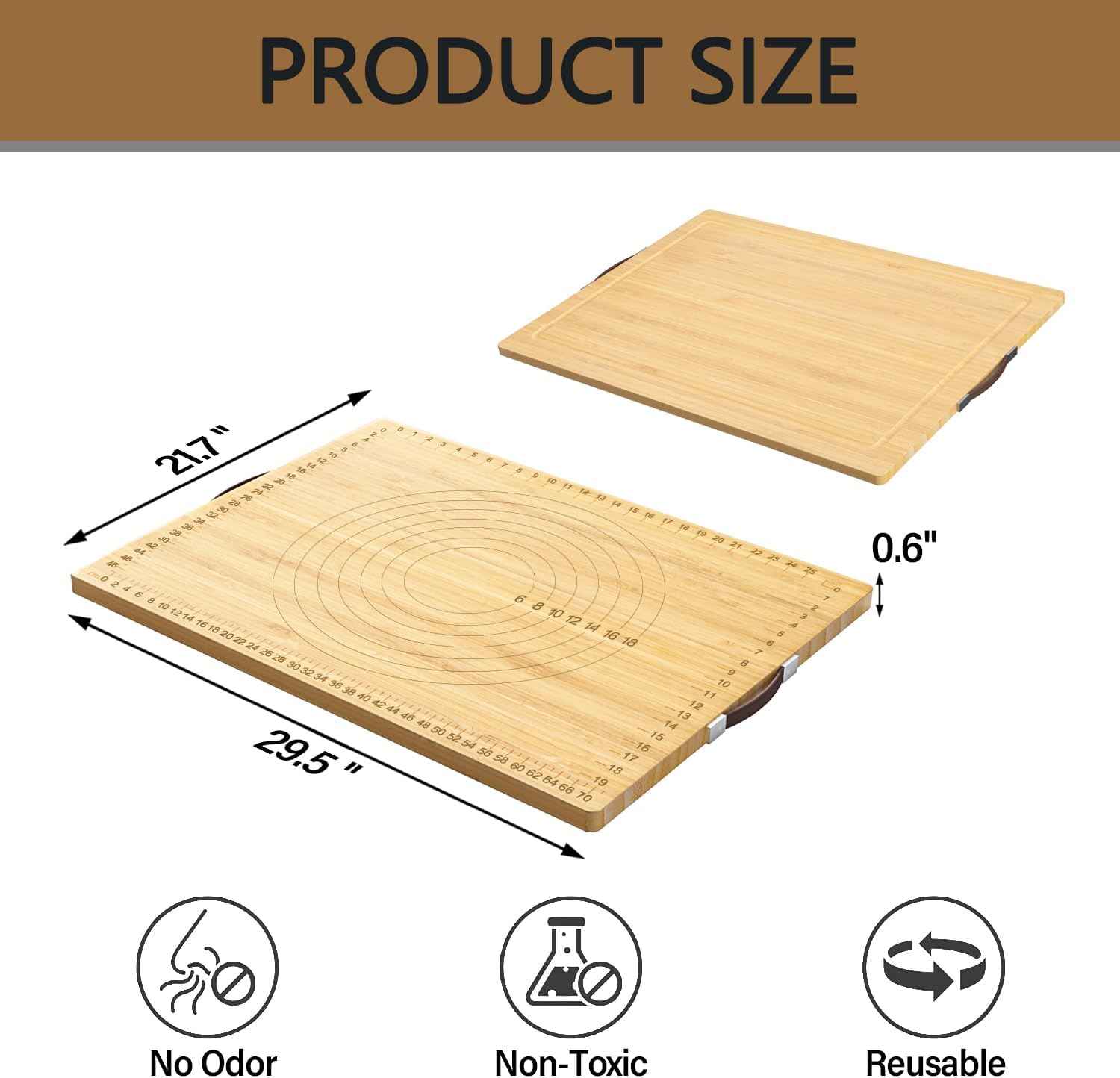 Bamboo Stove Cover for Electric & Gas Stoves - Noodle Board Topper for RV Cooking