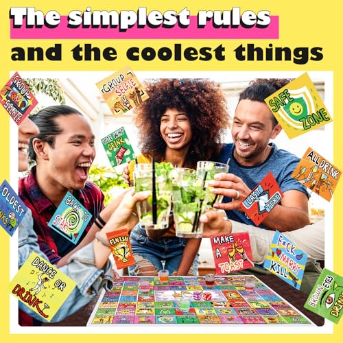 Interactive Drinking Board Game for Adults - 2-8 Players