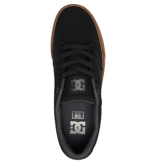 DC mens Anvil Tx Skate Shoe, Black/Gum, 10.5 US