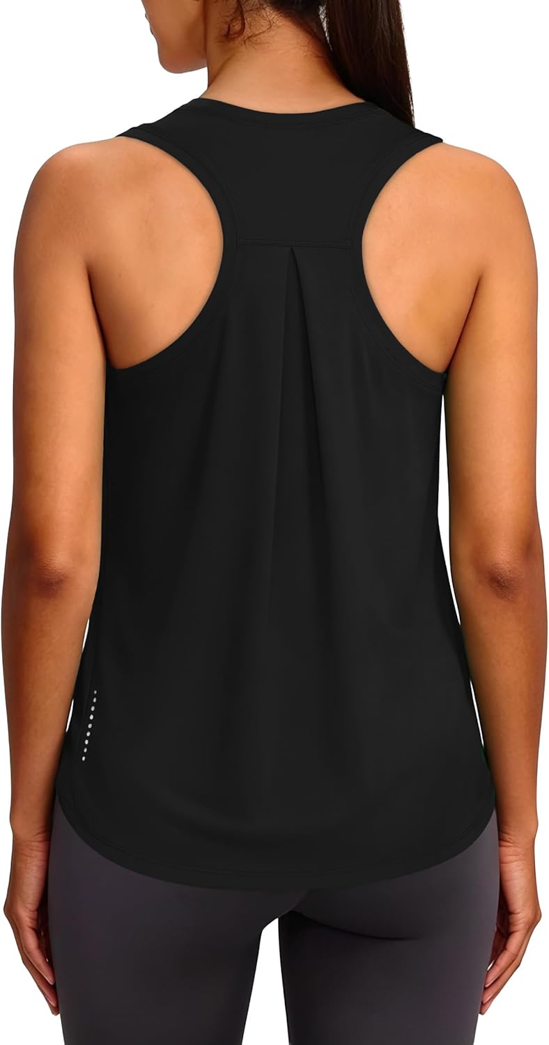XIEERDUO Women's Racerback Tank Top - Loose Fit Sleeveless Workout Shirt for Yoga & Gym