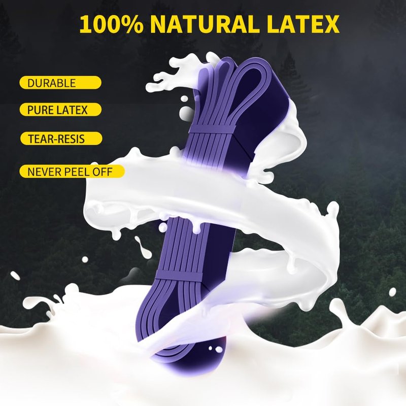 ROSAPOAR Resistance Band Pull up Band Fitness Exercise Bands Natural Latex for Workout Body Stretch Powerlifting Band Fitness Sport Training at Home/The Gym - Purple