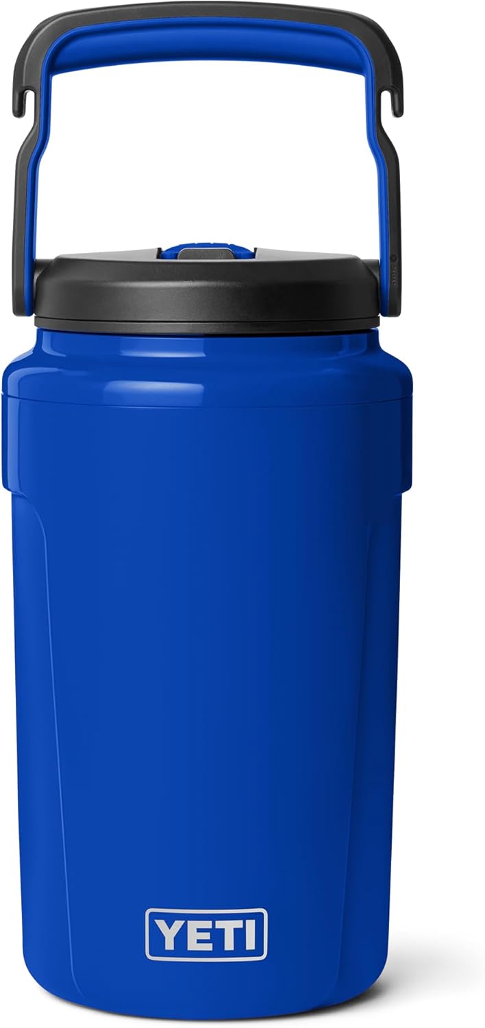 YETI Silo Half Gallon Insulated Water Jug - Leakproof Sports Bottle with Straw Cap & Fence Hook Handle - Royal Blue