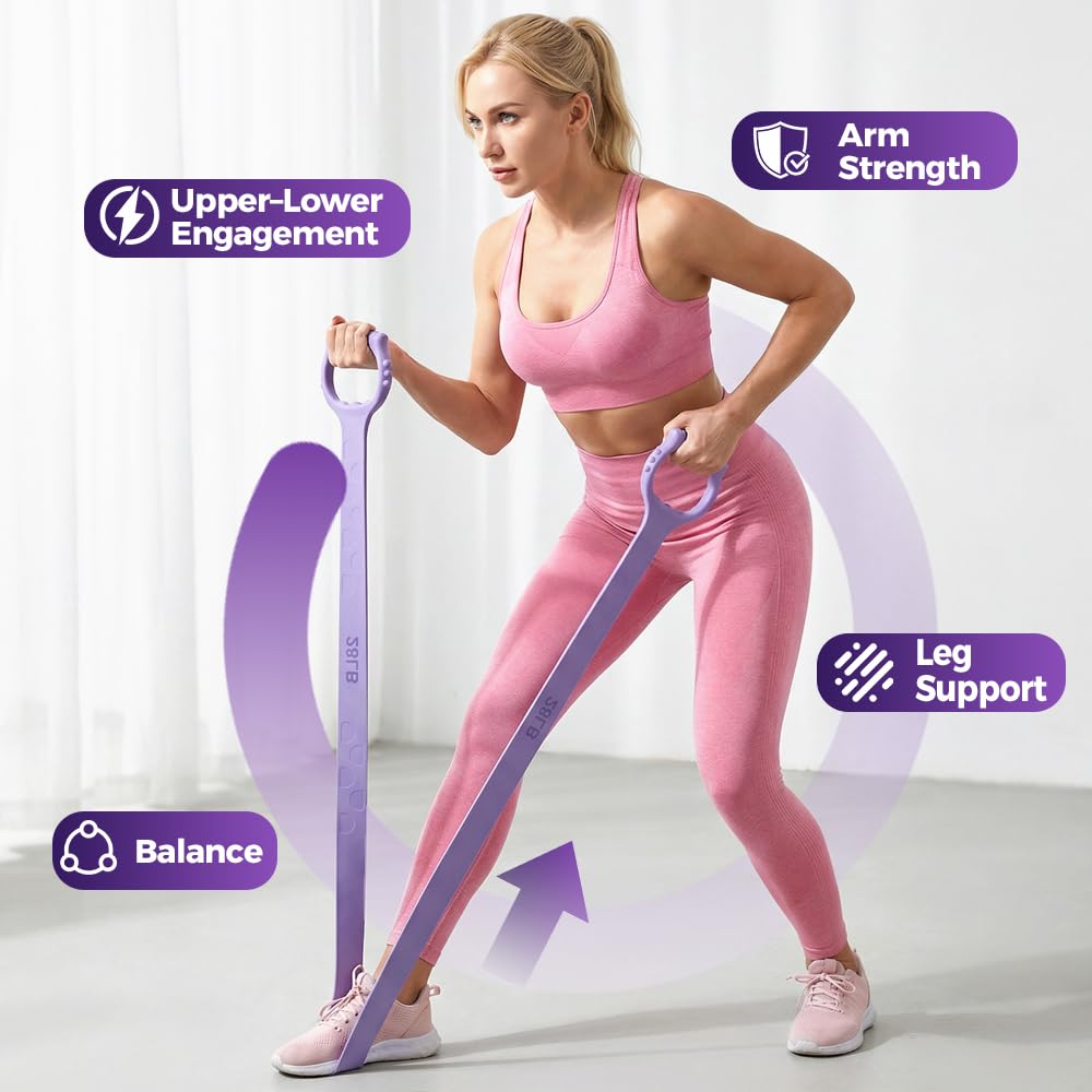 Figure 8 Fitness Resistance Band, Figure 8 Exercise Bands for Women Men, 8 Shaped Resistance Rubber Band for Arms，Hand Stretcher for Yoga, Pilates (Yellow-1PC)