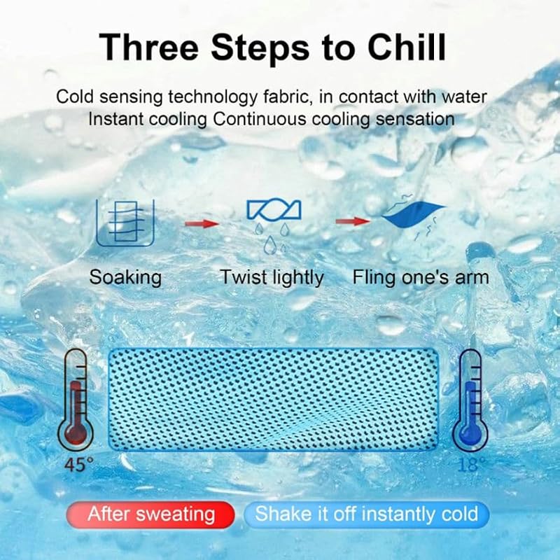 Cooling Towel - Quick Dry Microfiber Sports Towel 35"x12" - Purple