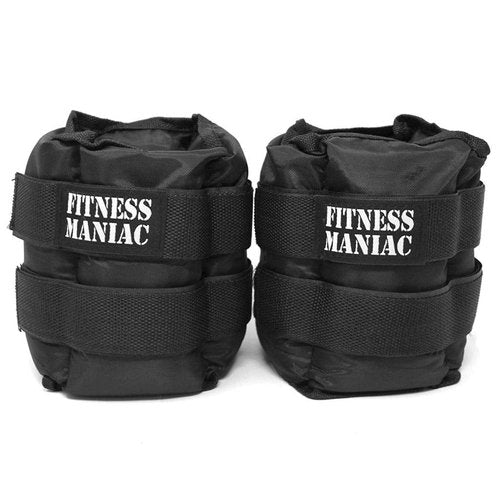 Fitness Maniac Ankle Weights with Double Straps, Leg Weight for Walking Jogging Gym Exercise Aerobics 16 lbs (two 8-lbs)