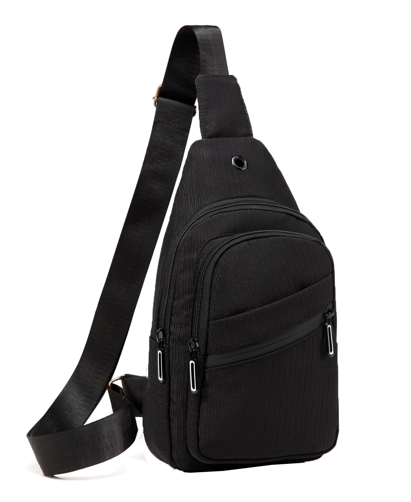 AOSTIHOT Small Sling Backpack Crossbody Sling Bag for Women, Casual Chest Daypack Cross Body for Travel Running Hiking Black White