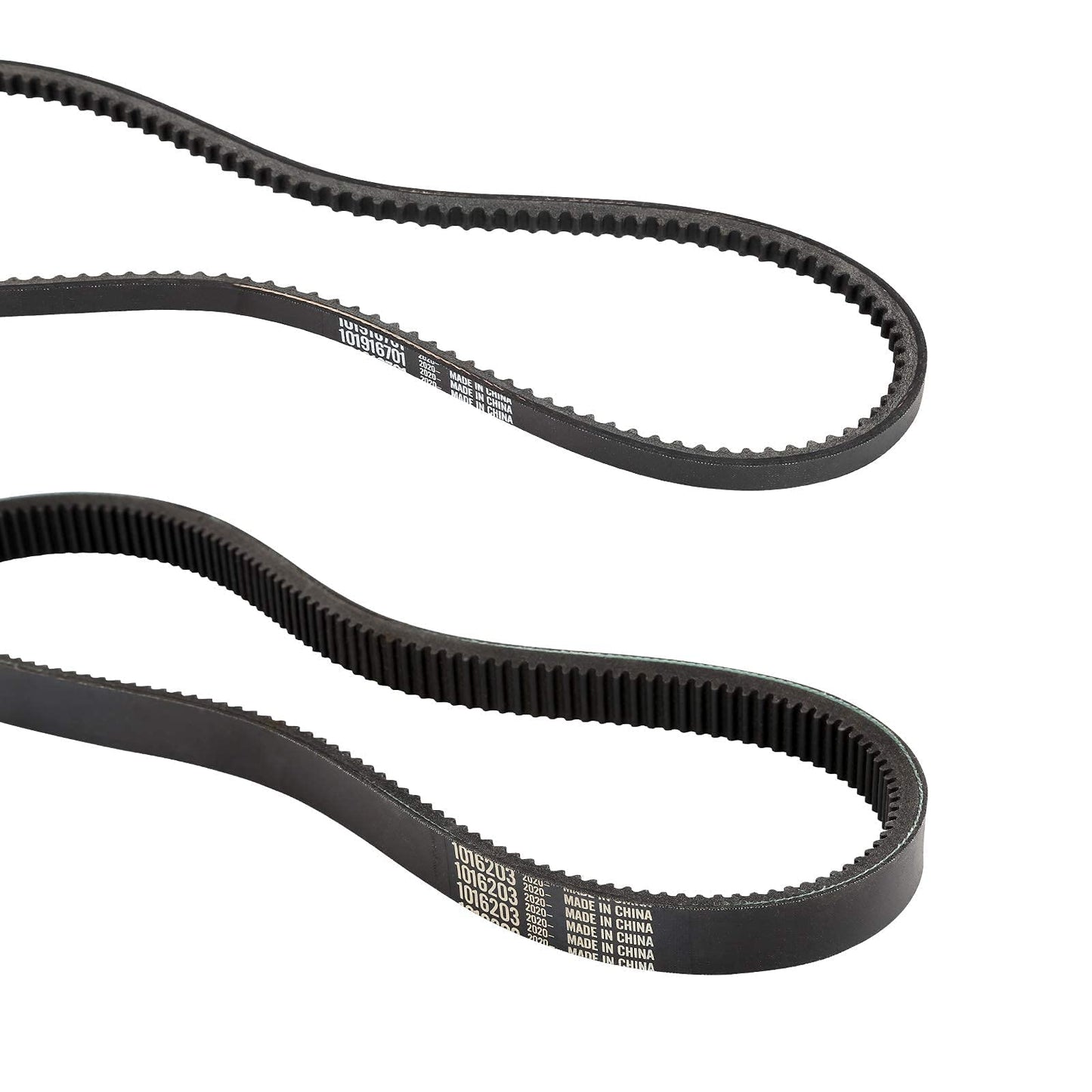 10L0L Clutch Drive Belt & Starter Generator Belt Kit for Club Car DS 1997-up, Club Car Precedent 2004-up Gas Golf Cart, Replace OEM 101916701 1016203