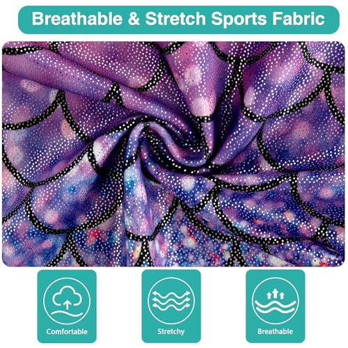 Gymnastics Leotards for Girls 7-8 Years - B Gradient Mermaid