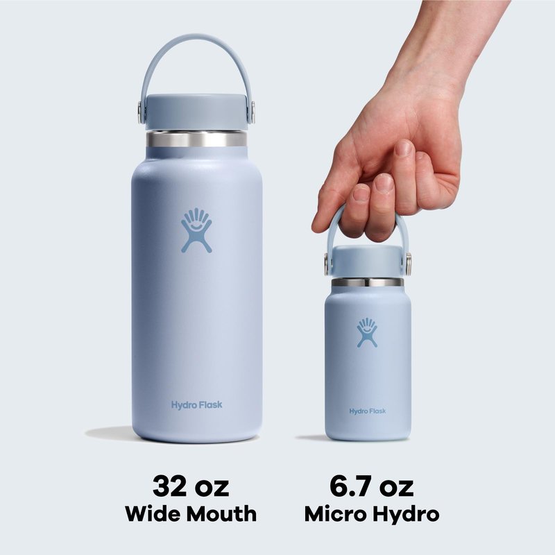 Hydro Flask Micro Bottle - Leak Proof Purse or Pocket Flask - Insulated Mini Water Bottle 6.7 Oz Surf
