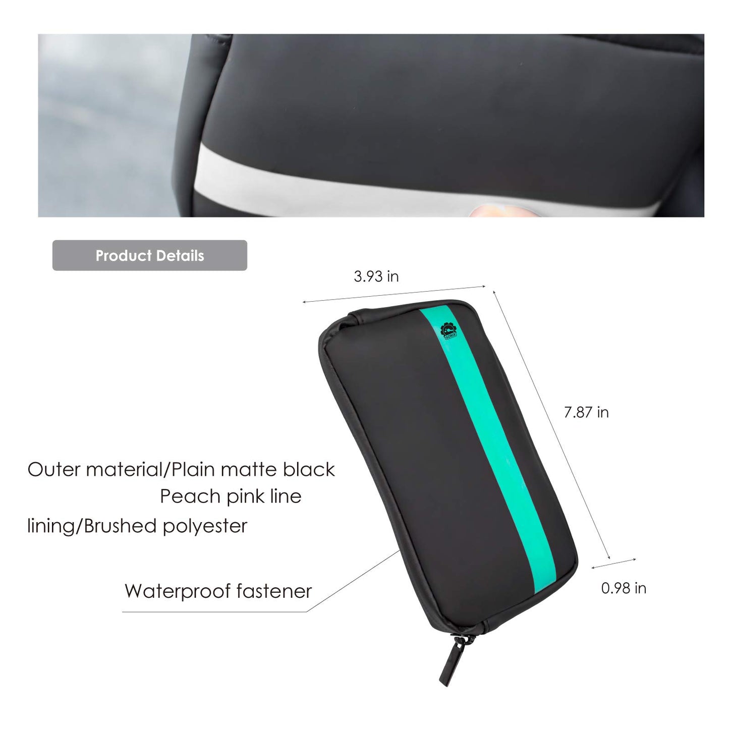 GORIX Cycling Pouch Cycle Bag Waterproof Mobile Phone Case Road MTB Bike Bicycle (BKPI(Global Edition)) (Gray)