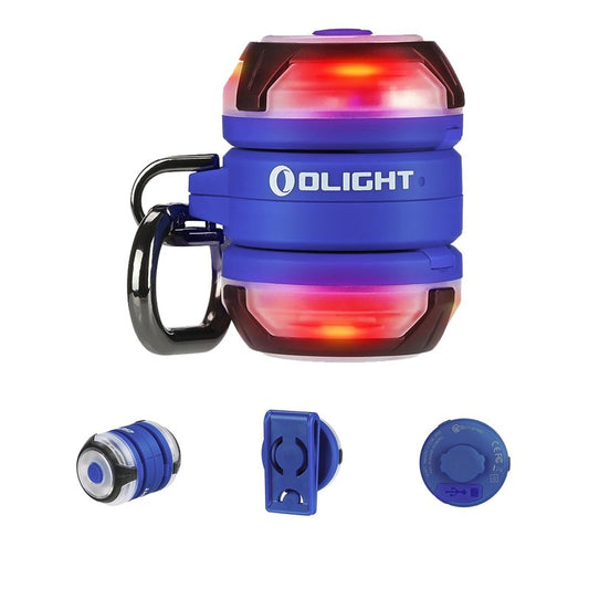 OLIGHT Gober 2 Safety Light, High Visibility Beacon LED with 6 Color Settings and 4 Lighting Modes, USB-C Rechargeable Flashing Warning with Clip for Running, Cycling, Camping, Dog Walking(Blue)