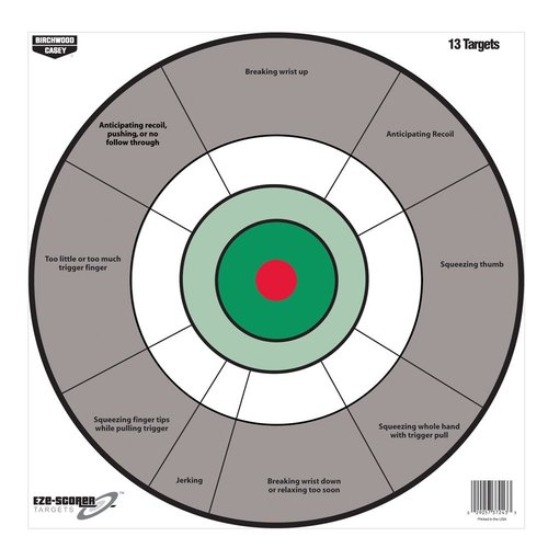 Birchwood Casey Eze-Scorer 12" Handgun Trainer Target-100 Sheet Pack