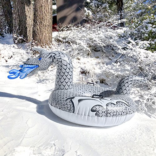 Ice Dragon Snow Tube - 44 Inch Inflatable Sled for Kids & Adults