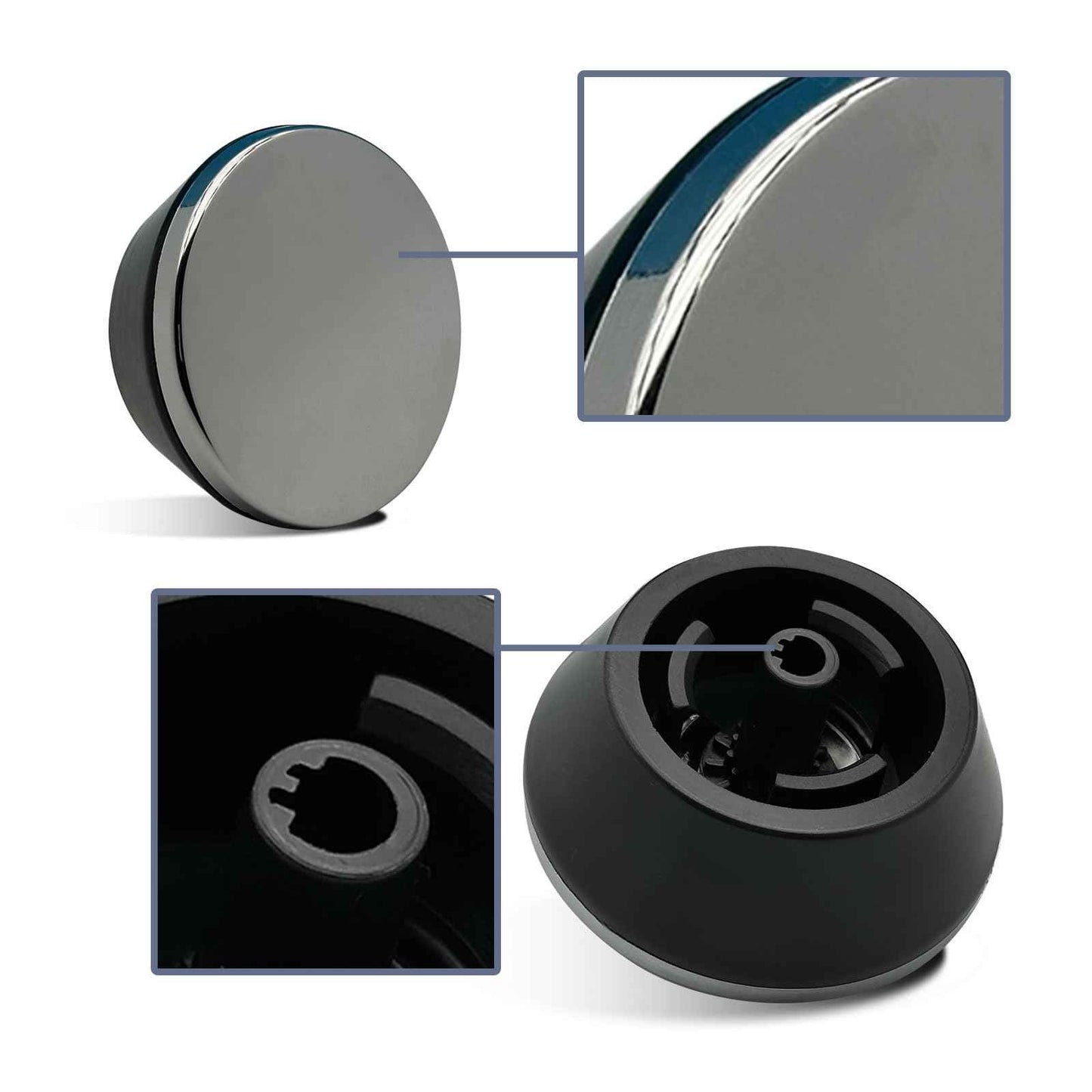 auaurly AEZ73913401 Knob Assembly Fits washers and dryers Chrome