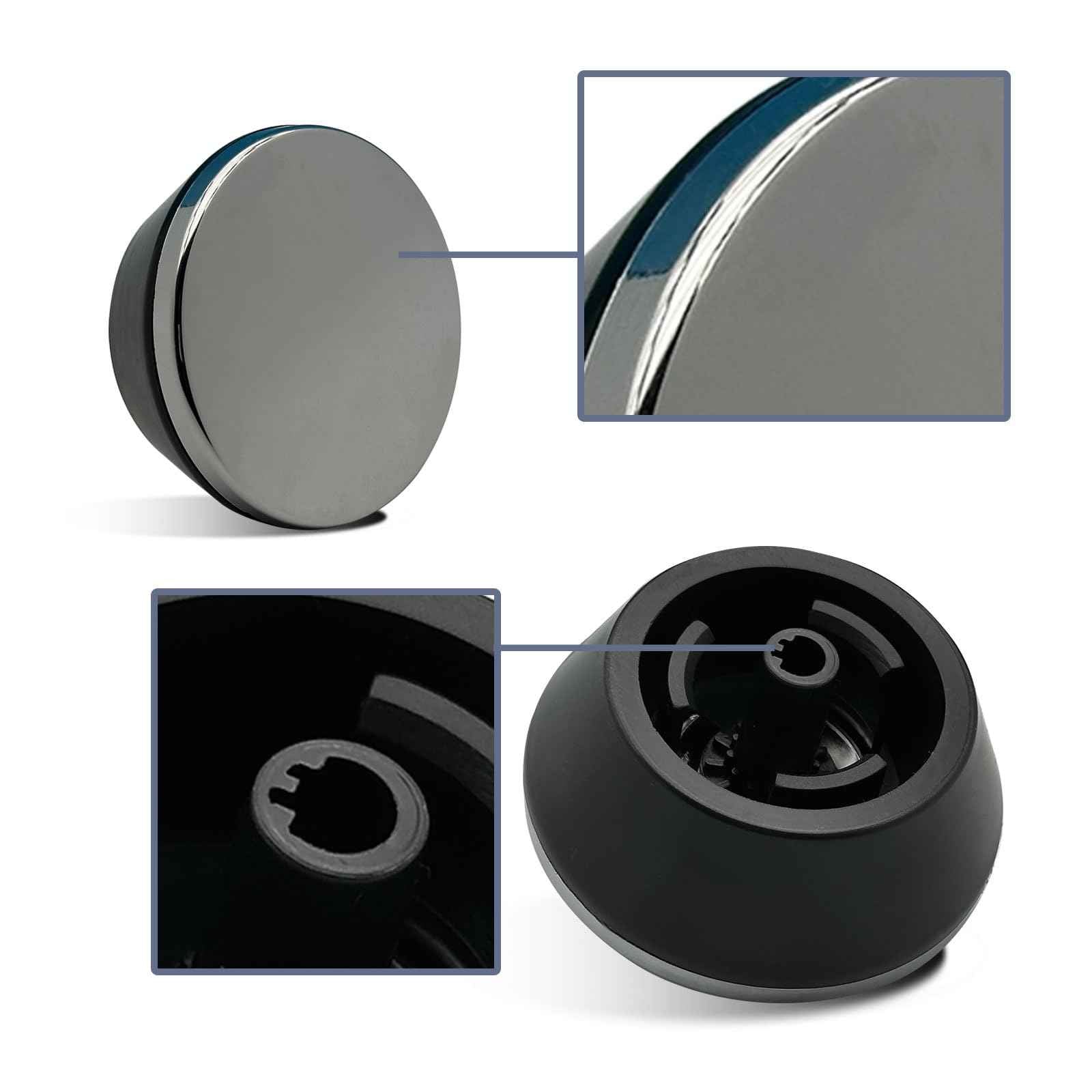 auaurly AEZ73913401 Knob Assembly Fits washers and dryers Chrome