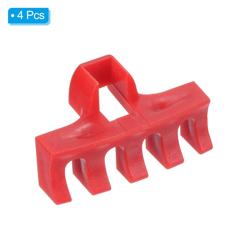 PATIKIL Badminton Stringing Racquet Load Spreader, 4 Pack Racket High Pounds Load Adapter Protector Stringing Machine Tool, Red