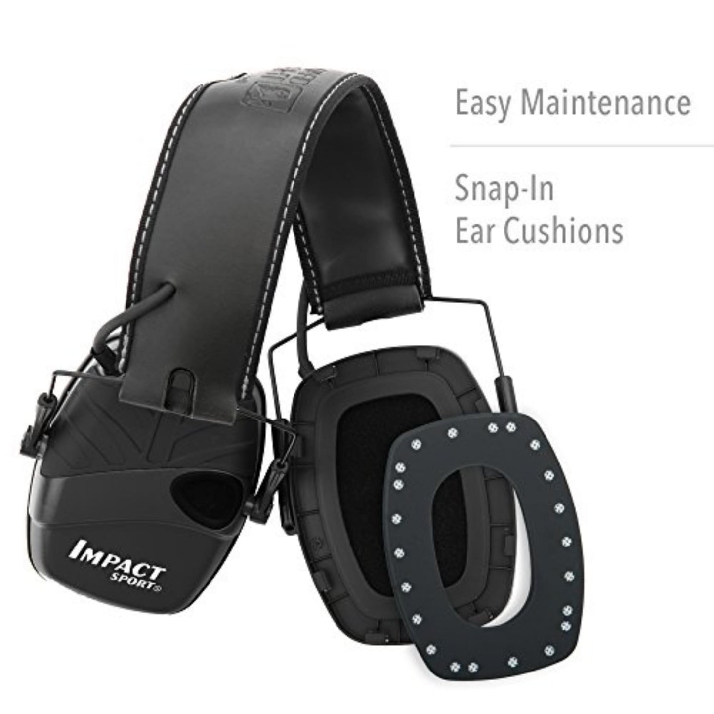 Howard Leight Impact Sport Electronic Earmuff, Med/Large, Black (R-02524) (Pack of 6)