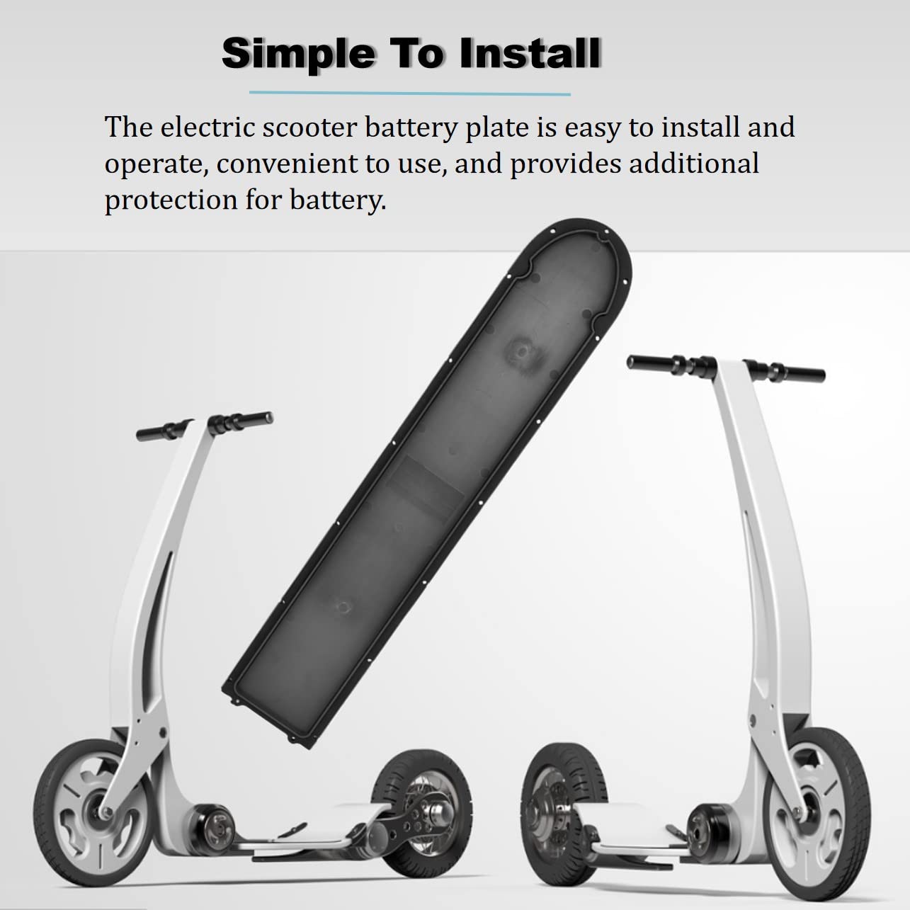 Scooter Bottom Battery Cover, Firm Battery Cover Guard Plate, M365 Scooter Anti Skid Battery Guard, Bottom Plate Electric Scooter Bottom Battery Cover, for M365 Electric Scooter
