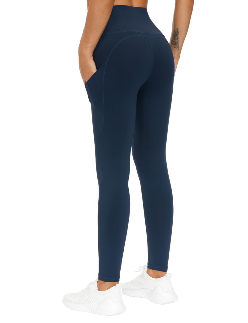 THE GYM PEOPLE Thick High Waist Yoga Pants with Pockets Fleece Lined Tummy Control Workout Leggings for Women