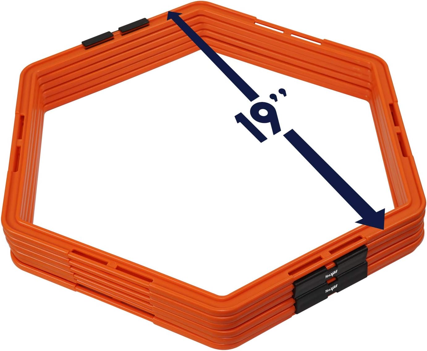 Yes4All Hex Agility Rings - Speed Training Hurdles with Carrying Bag for Enhanced Footwork Skills