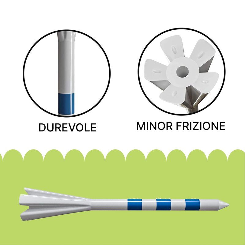 Noa Store 3 1/4" Tee Golf - White and Blue Plastic Golf Tees for Driver - Golf Accessories for Men - 5-Prong Head Cup - Low Friction - Low Resistance Tip - Pack These in Your Golf Bags - Pack of 150