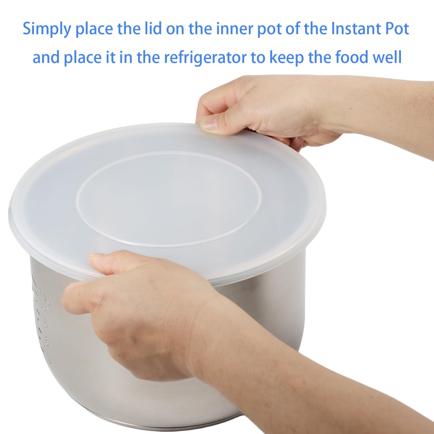 Silicone Lid for Instant Pot 8QT (10.23IN), Premium Silicone Cover Accessories Fits Instant Pot 8 Quart, Reusable Lid Replacement for Instantpot Inner Pot, Bowl and Microwave Cover for Food