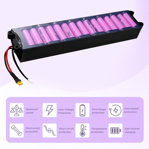 YINCL Battery Pack for Electric Scooter, 7800mah 36V Electric Scooter Battery Compatible with xiaomi M365 1:1-1:2 High Imitation Scooter Without Communication 13.19x2.85x1.65Inch(LxWxH)