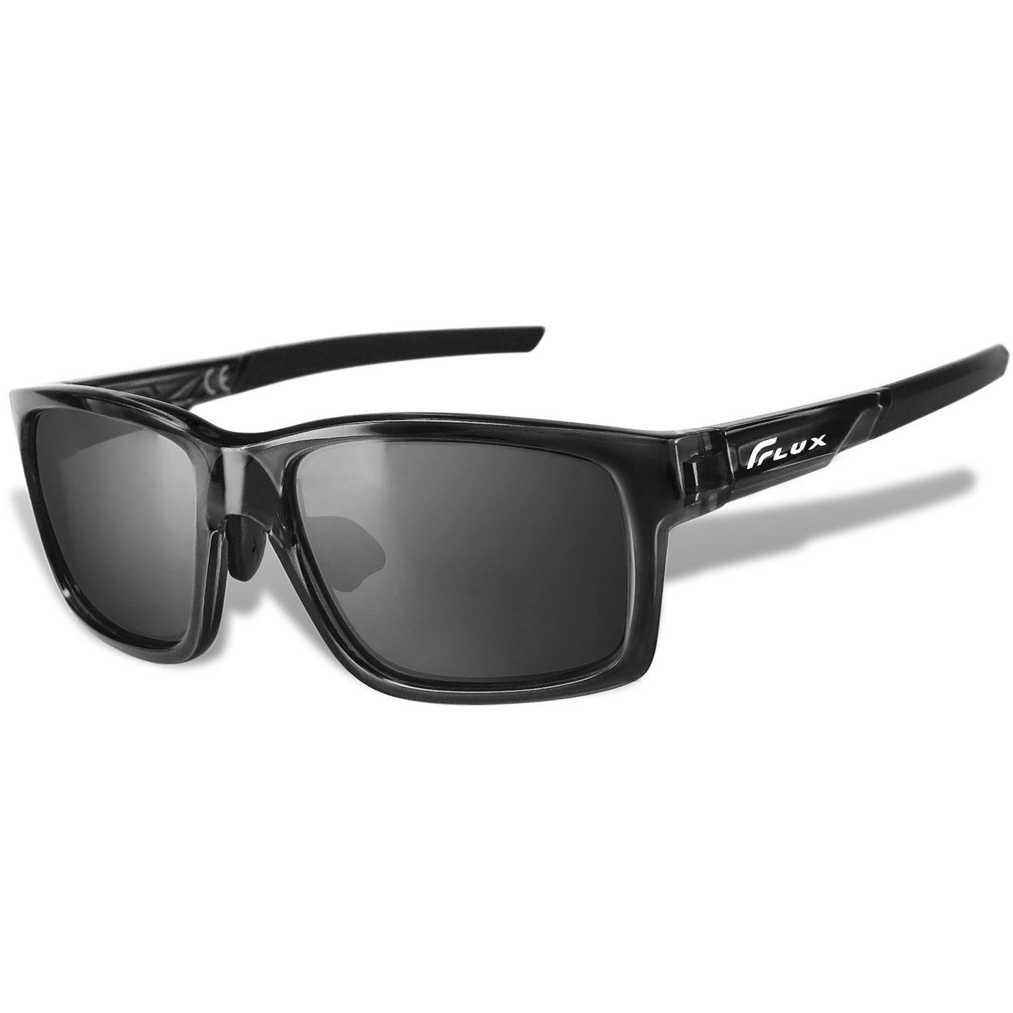 Flux Verano Polarized Sports Sunglasses for Men and Women UV400 Protection Active Lifestyles (Xtal.G/Grey)