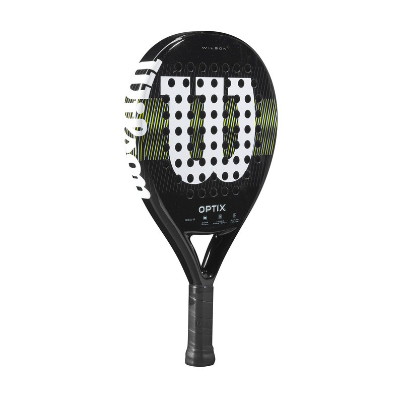 Wilson Optix V1 Padel Racket - Black/Green, Grip Size 2-4 1/4"