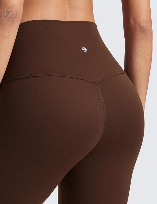 CRZ YOGA ButterLuxe Biker Shorts 6" - High Waisted Workout Running Volleyball Spandex Yoga Womens Lava Brown Medium