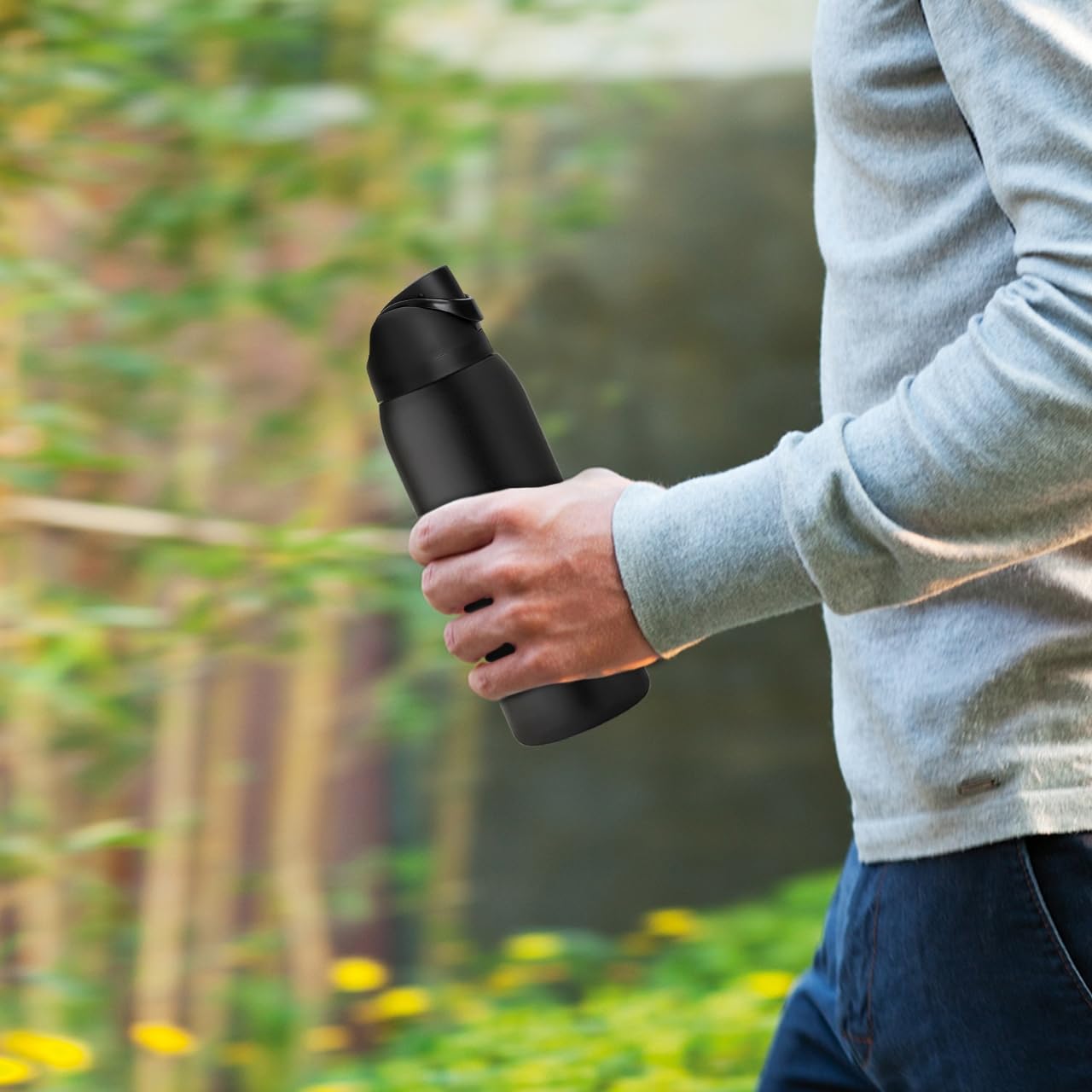 2 PCS Replacement Lid for Owala Freesip, Compatible with Owala Cup 16oz 24oz 32oz 40oz, One Button Water Bottle Top Lid Replacement Accessory, Leakproof, BPA-Free (Black)