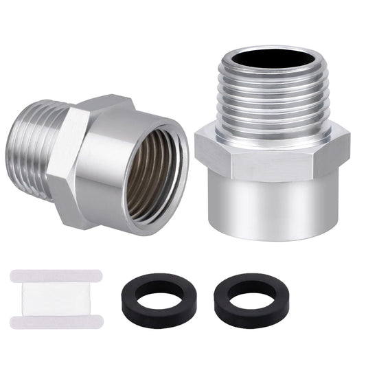 Brass 1/2" G (BSP) Female to 1/2" NPT Male Adapter, Pipe Fitting Connector, G to NPT Thread Converter, 1/2 Inch BSP to NPT Threaded Coupling, Rust-Resistant